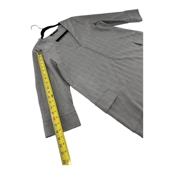 Zara Gray V-neck Zippered Front Shift Dress 3/4 Sleeve size L - Picture 7 of 13